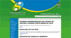 Desktop Screenshot of idermeta.gov.co